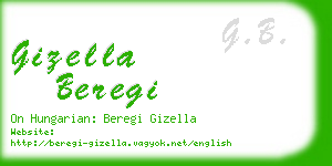 gizella beregi business card